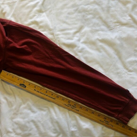 Hawk Work Gear Mens Top Large Rust Brown 100% cotton Long Sleeves - Picture 9 of 9